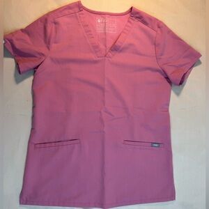 Figs Mauve Pink V-Neck Scrub Top, FW1100